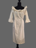 Chemise with ruffled neckline and sleeves